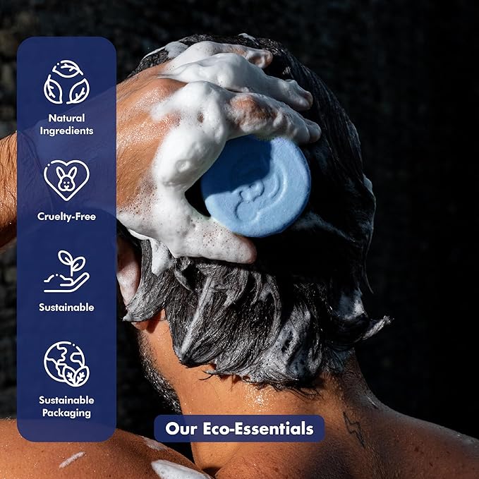 Tree Bottle Argan Oil + Bamboo Extract 3-in-1 Shampoo Bar for Men - For Hair, Beard & Body - Deep Clean, Nourishing & Frizz Control - Natural, Paraben & Sulfate-Free - Made in USA - 4.5oz-BubblyBeeBaby