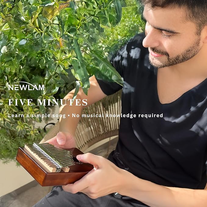 Kalimba Thumb Piano 17 Keys, Portable Mbira Finger Piano Gifts for Kids and Adults Beginners-BubblyBeeBaby