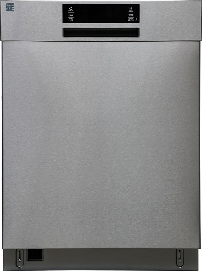 Kenmore 24" Built-in Stainless Steel Tub Dishwasher EasyFlex 3rd, SmartWash, UltraWash Plus, TurboDry, and Adjustable Rack, Energy Star Certified, Fingerprint Resistant-BubblyBeeBaby