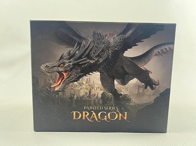 Kids Arts Crafts Set - Dragon Toys Painting Kit with 3 Dragons Figurines and 3D Jigsaw Puzzle Castle, Best Tween Paint Gift to Create Own Powerful Dragon-BubblyBeeBaby