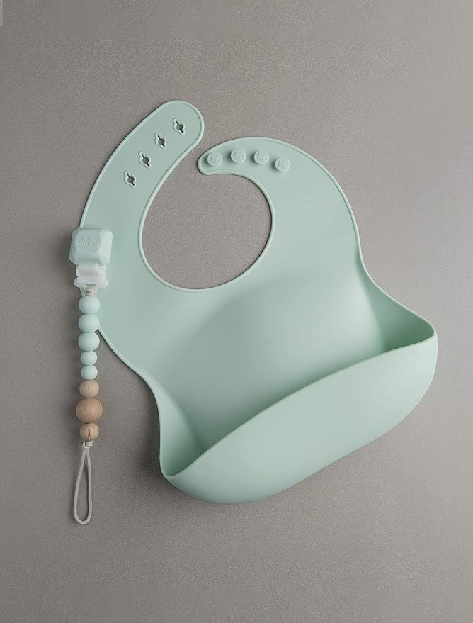 Loulou Lollipop Soft, Waterproof Silicone Feeding Bib-BubblyBeeBaby