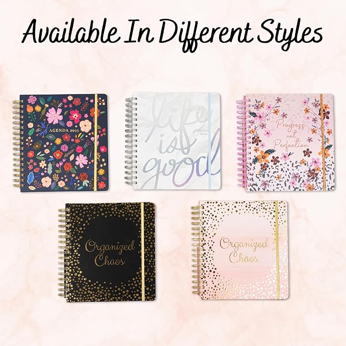 2025-2026 Monthly Large Planner- Daily, Weekly & Monthly Organizer with 3 Pens & Stickers - Organized Chaos Pink, January 2025 to June 2026, Stylish & Durable-BubblyBeeBaby