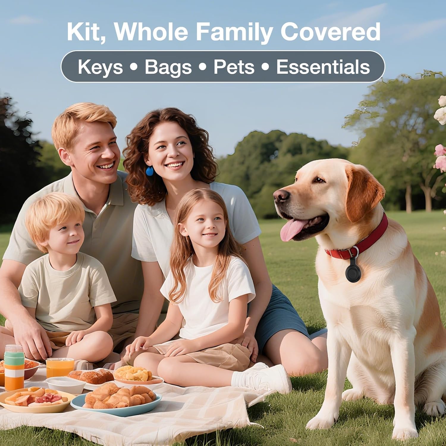 Air Tracker Tags 4-Pack, Item Finders Work for Apple Find My APP (iOS Only) Tracker Tags for Keys, Pet, Luggage, Bag, Replaceable Battery Last 1 Year, Loud Beep, with Waterproof Holder Keychain