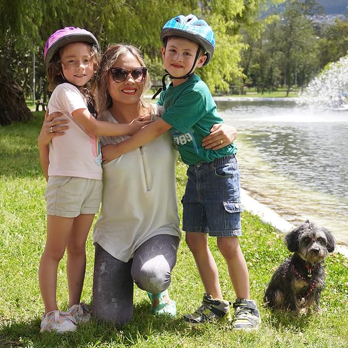 Kid Bicycle Helmets, LX LERMX Kids Bike Helmet Ages 3-5/5-14 Adjustable from Toddler to Youth Size, Durable Kids Bike Helmet with Fun Designs for Boys and Girls-BubblyBeeBaby