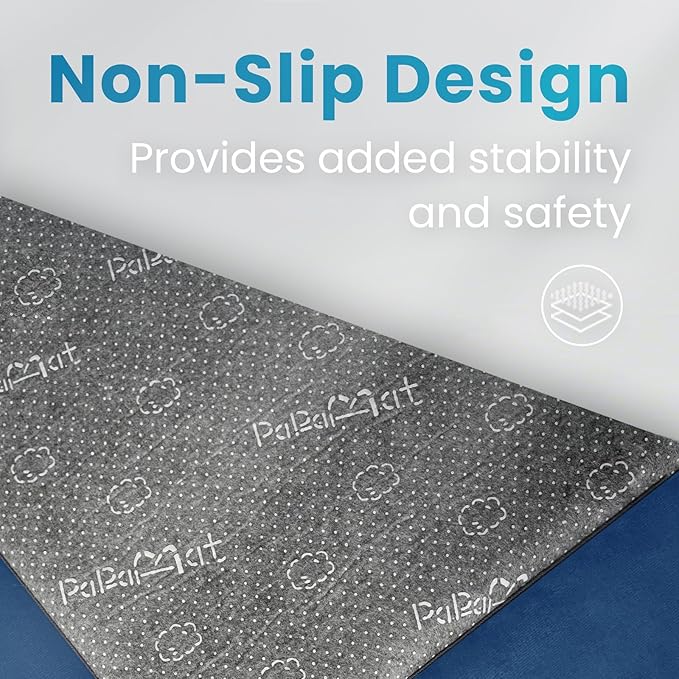 1.3" Thick Baby Play Mat for Floor Playpen, 71x79 Large Foam Tummy Time Mat, Padded Support Soft Plush Nursery Rug for Infant Kids Toddler Crawling Kick Activity (Royal Blue)-BubblyBeeBaby