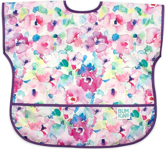 Bumkins Bibs - Toddler Bibs, Waterproof, Large for 1-3 Years, Short Sleeve-BubblyBeeBaby