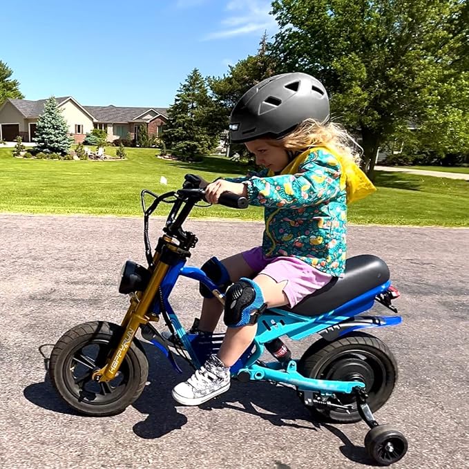 Kid Bike Helmets for Boys and Girls | Fit Head 51-54cm Circumference | CPSC & NTA-8776 Dual Certified | Multi-Sport Helmets with LED Lights, Magnetic Buckle, Detachable Visor-BubblyBeeBaby