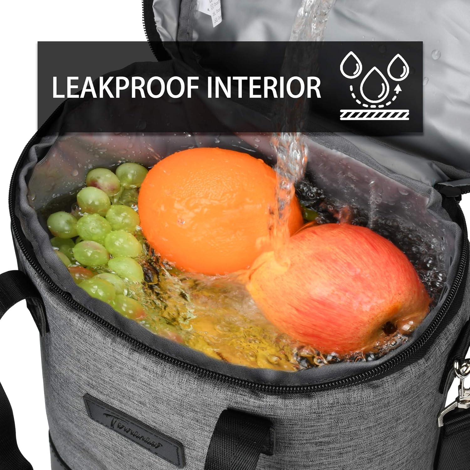 Tirrinia 6 Bottle Wine Cooler Bag - Insulated Padded Portable Versatile Wine Gift Carrier Tote Bag for Travel, BYOB Restaurant, Wine Tasting, Party, Pecfect Gift for Wine Lover, Grey