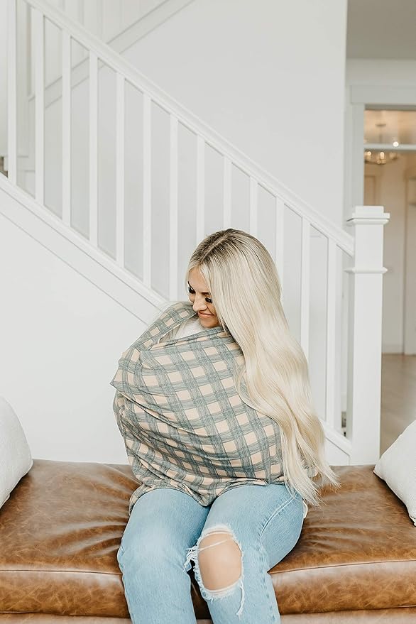 Copper Pearl Multi-Use Cover: Car Seat Covers, Nursing Cover, and Stroller Cover for Sun - Stretchy Fabric, All-Season Use, Stylish Designs, Easy Access for Moms - Billy-BubblyBeeBaby