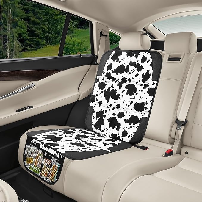 Car Seat Protector for Child Car Seat, 2 Pack Baby Car Seat Covers with Mesh Pockets & Non-Slip Backing 600D Durable Seat Protector-BubblyBeeBaby