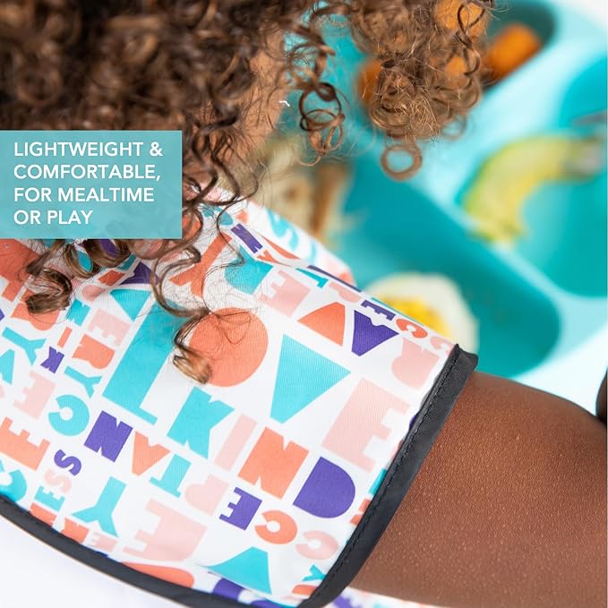 Bumkins Bibs - Toddler Bibs, Waterproof, Large for 1-3 Years, Short Sleeve-BubblyBeeBaby