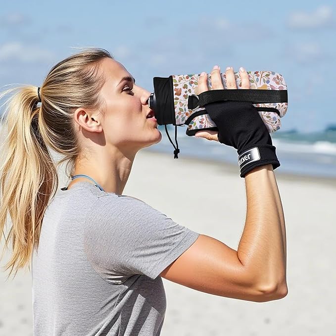 icolor Water Bottle Carrier Bag with Strap 25/32/40 oz Crossbody Bottle Holder with Phone Pocket Sling Sleeve Insulated Neoprene Water Bottle Pouch for Walking Travelling-BubblyBeeBaby