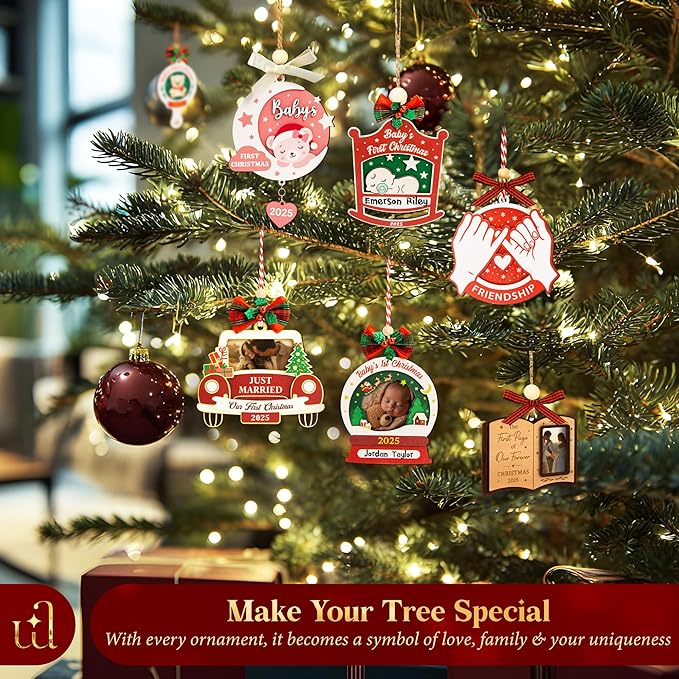2025 Friendship Ornaments for Women Friends - Best Friends Ornaments for Women, Unique Best Friend Christmas Ornament 2025 for Christmas Tree Decorations, Special Friendship Birthday Gifts-BubblyBeeBaby