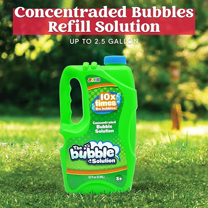JOYIN 32 oz Concentrated Bubble Solution (Green) for Kids, Boys and Girls Summer Game, Party Favors, Summer Outdoor Fun, Pretend-Play Toys, Educational Toys, and School Classroom Prizes-BubblyBeeBaby