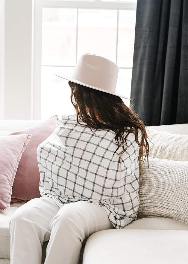 Baby Car Seat Cover Canopy and Nursing Cover Multi-Use Stretchy 5 in 1 Gift Ledger by Copper Pearl-BubblyBeeBaby