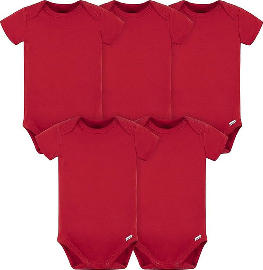 Gerber baby-boys 5 Pack Onesies Multi-packs Bundle Interlock 180 Gsm-BubblyBeeBaby