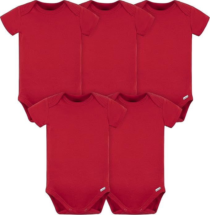 Gerber baby-boys 5 Pack Onesies Multi-packs Bundle Interlock 180 Gsm-BubblyBeeBaby