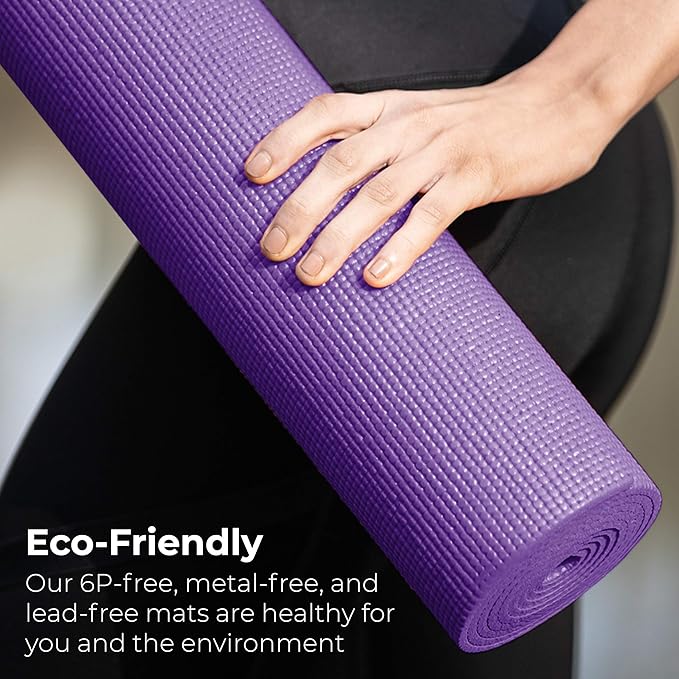 Hello Fit 10-Pack Yoga Mat, 68" x 24" Non Slip Exercise Mat, 4mm Thick Gym Mat for Fitness and Stretching, Bulk Non Toxic Yoga Mats for Schools and Studios-BubblyBeeBaby
