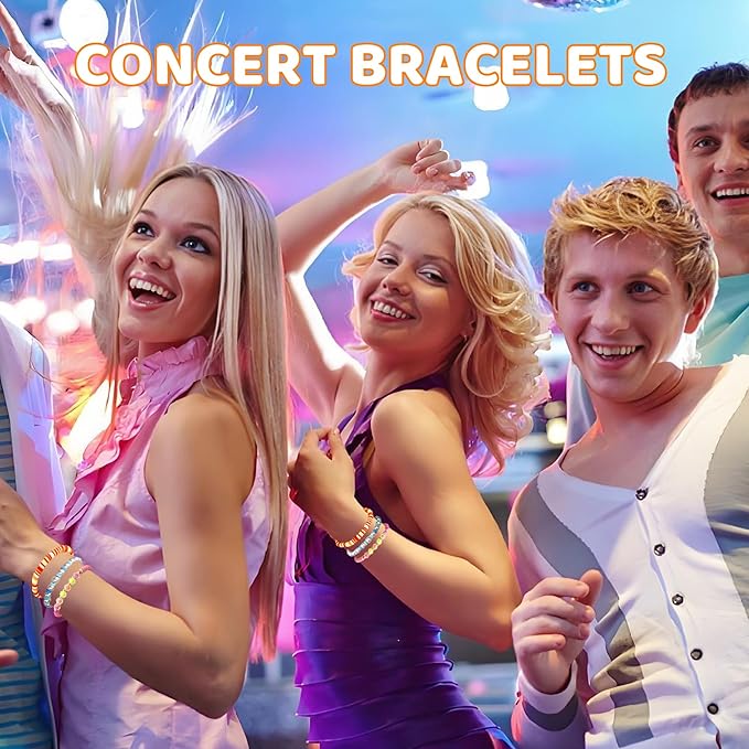 iumulinrui Friendship Bracelet Kit Concert Bracelets Merch, 5200 Pcs Clay Beads Bracelet Making Kit Tricolor Letter Bead, Jewelry Set with Pendant, DIY Craft Gifts Suitable for Beginners-BubblyBeeBaby