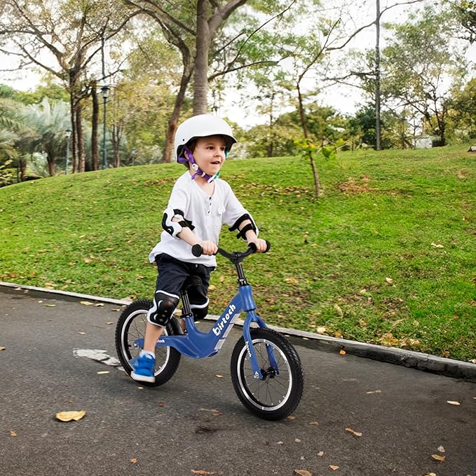 14" Kids Balance Bike for 3,4,5,6 Year Old Boys and Girls, Air Tires with Magnesium Alloy Frame, Lightweight No Pedal Toddler Training Bicycle-BubblyBeeBaby