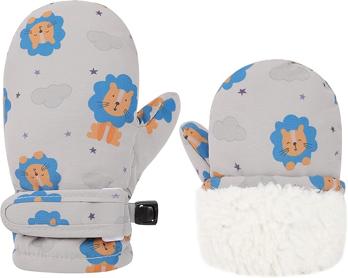 Toddler Gloves Kids Mittens Winter Warm Lined Fleece Gloves Waterproof Snow Baby Mitten for Boys Girls-BubblyBeeBaby