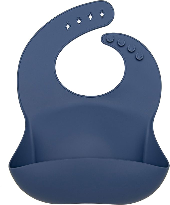 Loulou Lollipop Soft, Waterproof Silicone Feeding Bib-BubblyBeeBaby