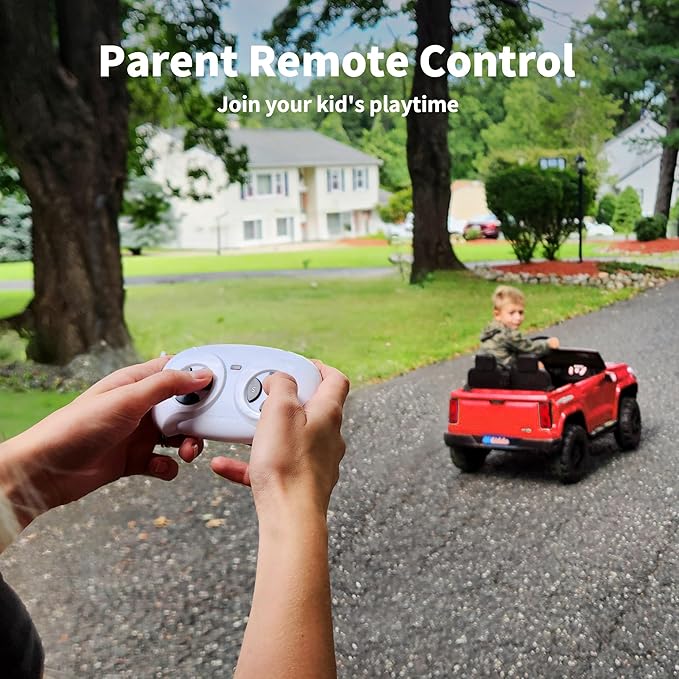 24V 10Ah Ride on Toy for Big Kids, 4WD 2 Seater Electric SUV Kids Car to Drive w/Remote Control, 4x200W Motors - Red-BubblyBeeBaby