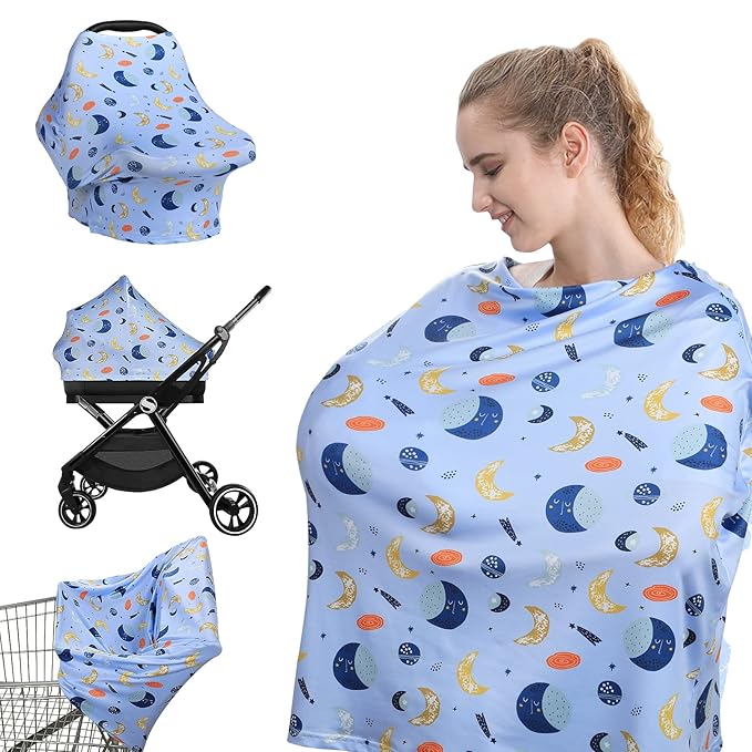 Yoofoss Nursing Cover Breastfeeding Scarf - Baby Car Seat Covers, Infant Stroller Cover, Carseat Canopy for Girls and Boys-BubblyBeeBaby