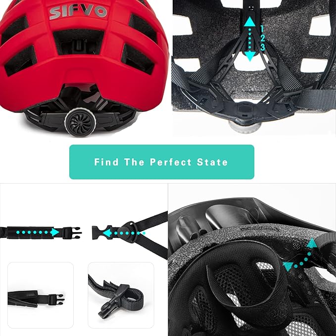 Kids Bike Helmet, SIFVO Kids Helmet 8+ Boys and Girls Bike Helmet with Cool Visor, Bike Helmets for Kids, Youth Bike Helmet Kids Mountain Bike Helmet Lightweight and Sturdy【55-58cm】-BubblyBeeBaby