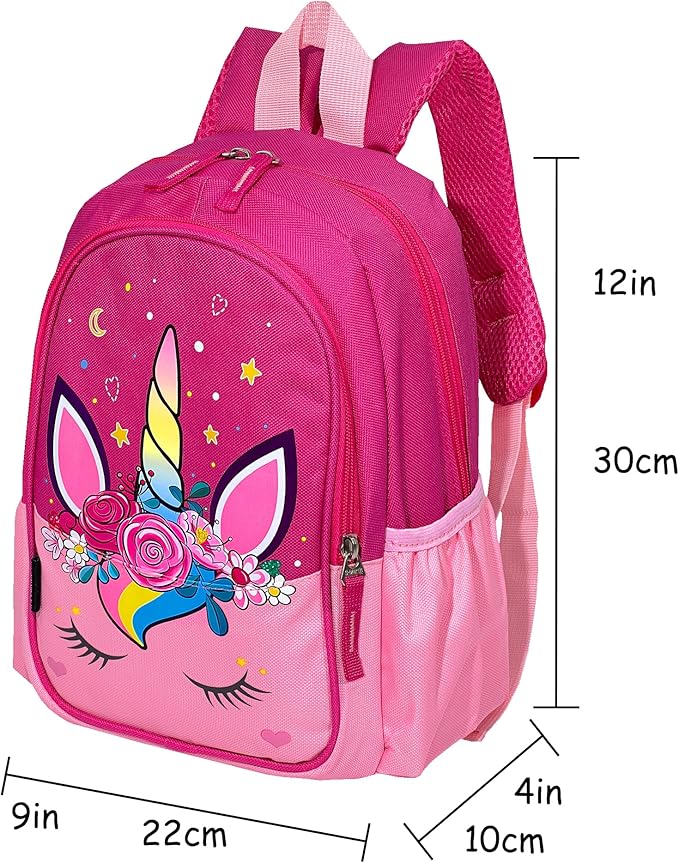 12 Inch Kids Toddler Preschool Travel Backpack Cute Cartoon Daypack-BubblyBeeBaby