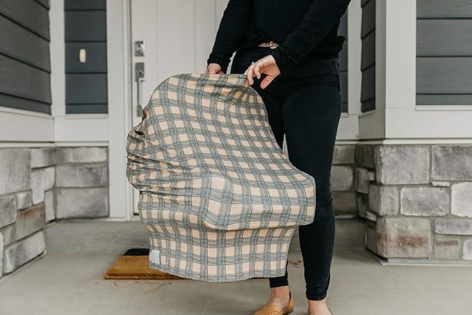 Copper Pearl Multi-Use Cover: Car Seat Covers, Nursing Cover, and Stroller Cover for Sun - Stretchy Fabric, All-Season Use, Stylish Designs, Easy Access for Moms - Billy-BubblyBeeBaby