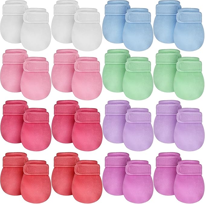 Adjustable Baby Mittens No Scratch Newborn Cotton Breathable Gloves Warm Baby Mitts for Boys Kids-BubblyBeeBaby