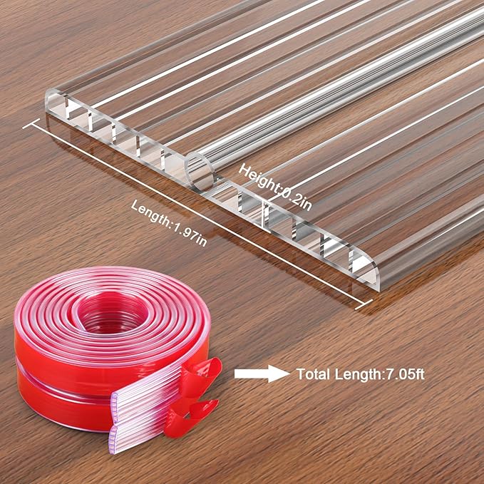 HOMREALM Baby Proofing 7.05ft Long (1.97" Wide) Corner Protector Baby Corner Guards Furniture Corner & Edge Safety Bumpers Clear Baby Proofing Bumper Cushion for Table Furniture Sharp Corners-BubblyBeeBaby