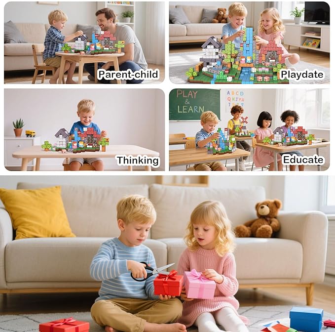 150PCS Magnetic Building Blocks, 1 Inch Magnetic Cubes for Kids Ages 3-8, STEM Montessori Toys, Creative Construction & Stacking Toys, Educational Magnetic Blocks for Boys & Girls-BubblyBeeBaby