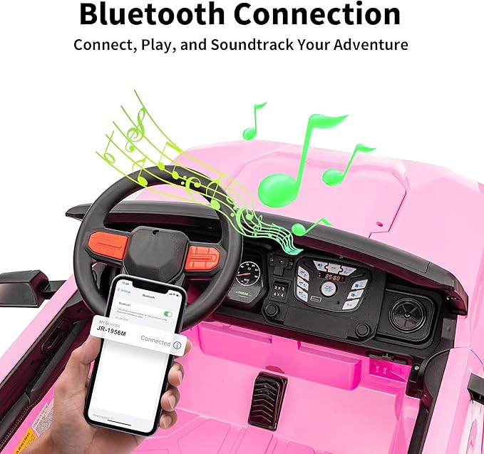 24V 10Ah Ride on Toy for Big Kids, 4WD 2 Seater Electric SUV Kids Car to Drive w/Remote Control, 4x200W Motors - Pink-BubblyBeeBaby