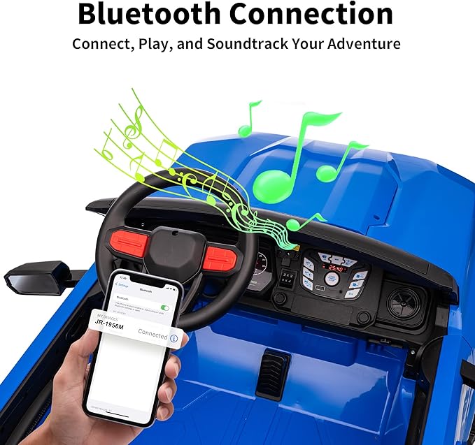 24V 10Ah Ride on Toy for Big Kids, 4WD 2 Seater Electric SUV Kids Car to Drive w/Remote Control, 4x200W Motors - Blue-BubblyBeeBaby