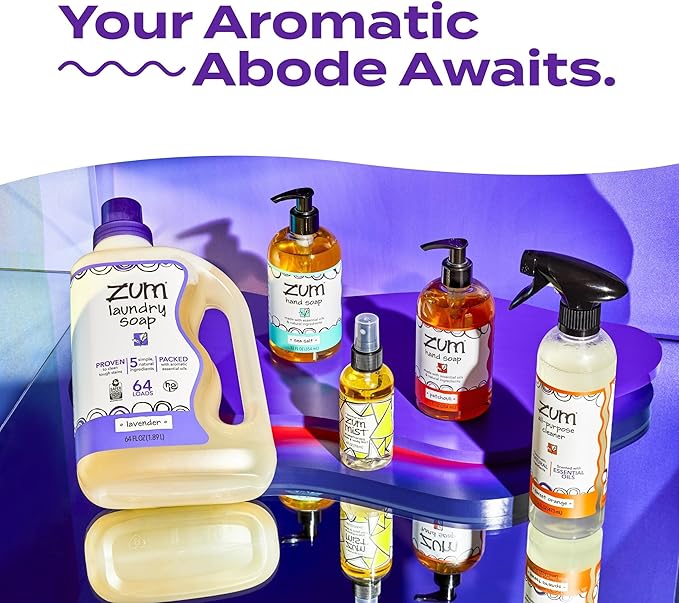 Indigo Wild Zum Clean Laundry Soap - Plant-Based Liquid Laundry Soap - Contains Baking Soda, Essential Oils & Saponified Coconut Oil - Sweet Orange Scent - 64 fl oz-BubblyBeeBaby