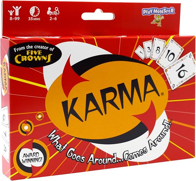 KARMA Card Games for Kids – Kids, Family Games Night, Multi-Player, Screen Free, Travel Games, Playing Cards, What Goes Around, Comes Around, Ages 8+-BubblyBeeBaby
