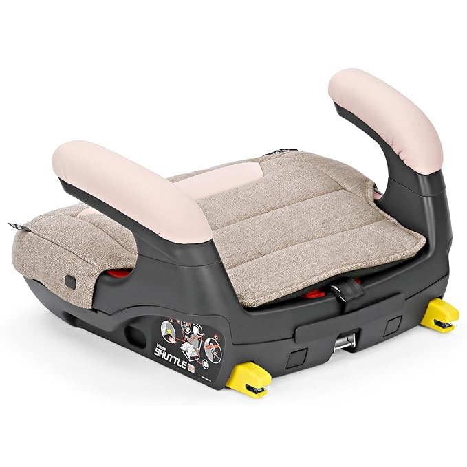 Peg Perego Viaggio Shuttle - Booster Car Seat - for Children from 40 to 120 lbs - Made in Italy - Mon Amour (Pink & Beige)-BubblyBeeBaby