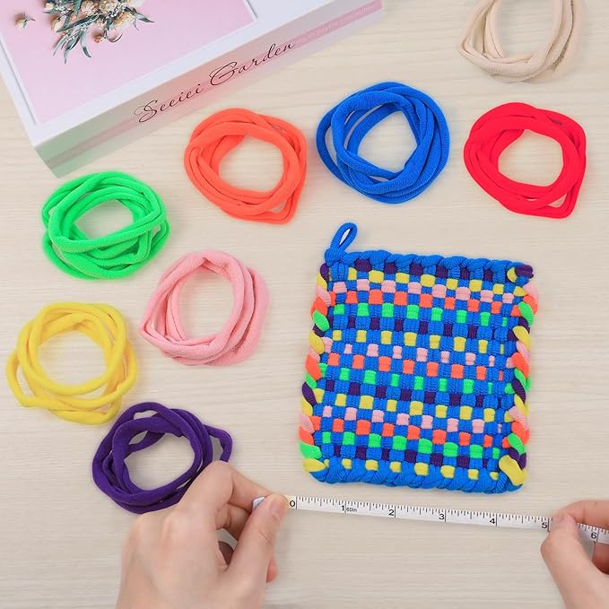 IQKidz 224 PCS Loom Loops Refill for Potholder Weaving Loom Kit Toys, Elastic DIY Arts and Crafts Loops Supplies for Kids Beginners, Perfect Birthday Gifts for 5 6 7 8-12 13 Year Old Girls-BubblyBeeBaby
