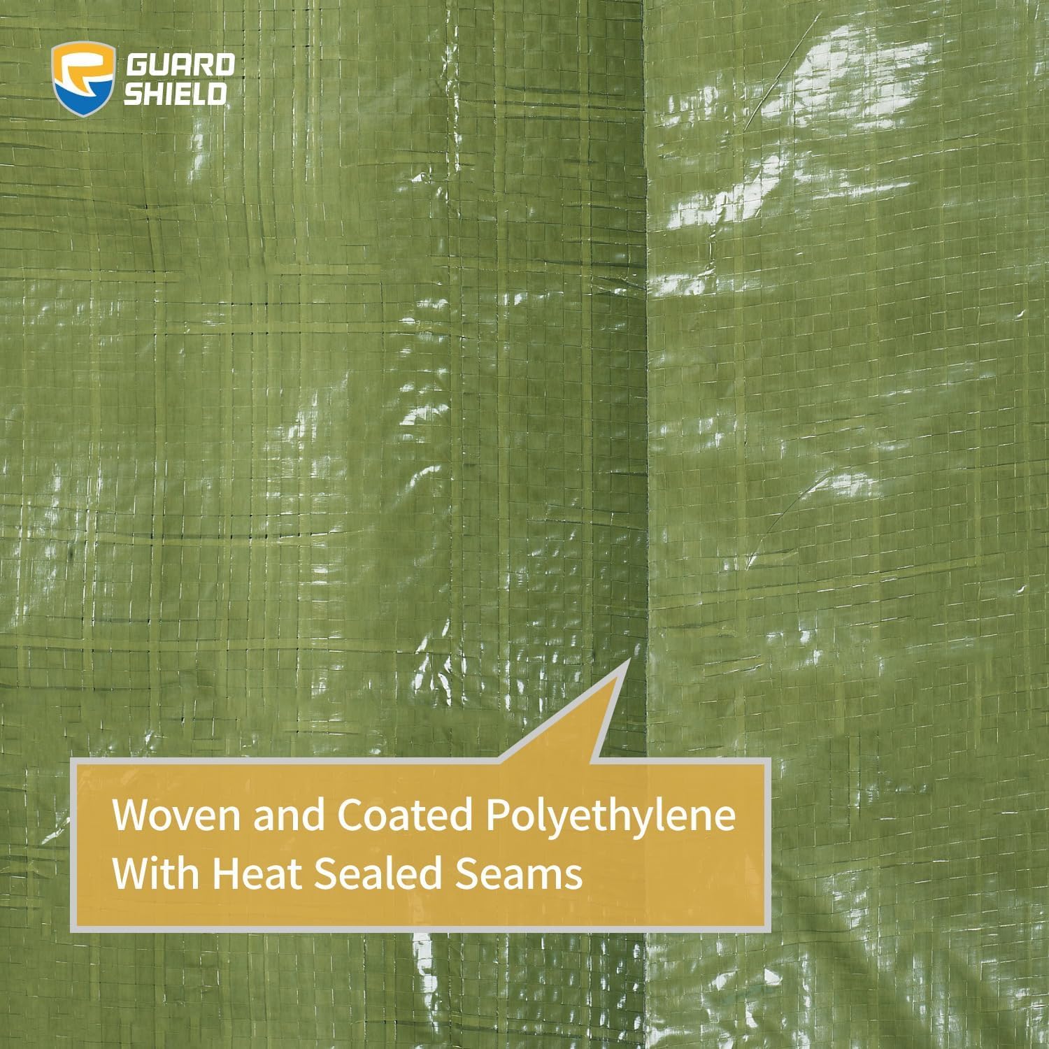 GUARD SHIELD Tarp Green 8x12 Feet Multi Purpose Waterproof Poly Tarp Cover 5mil