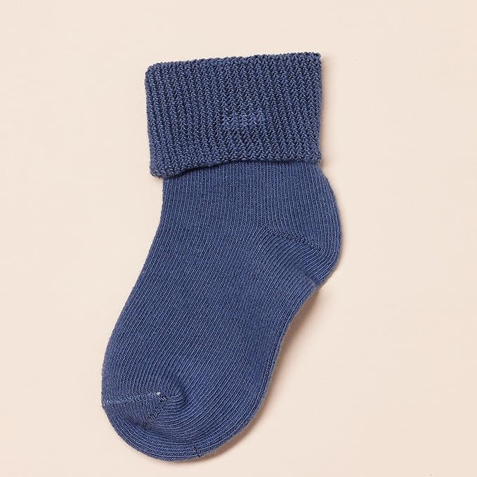 Amazon Essentials Baby Socks, Unisex, Turn Cuff, 6 Pairs-BubblyBeeBaby