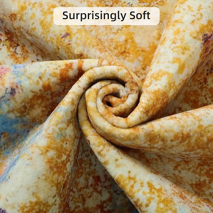 Kelarea Living Room Rug, 5x7 Modern Abstract Washable Rugs, Colorful Non Slip Low Pile Carpet, Stain Resistant Rugs for Bedroom, Dining Room, Nursery, Home Office-BubblyBeeBaby