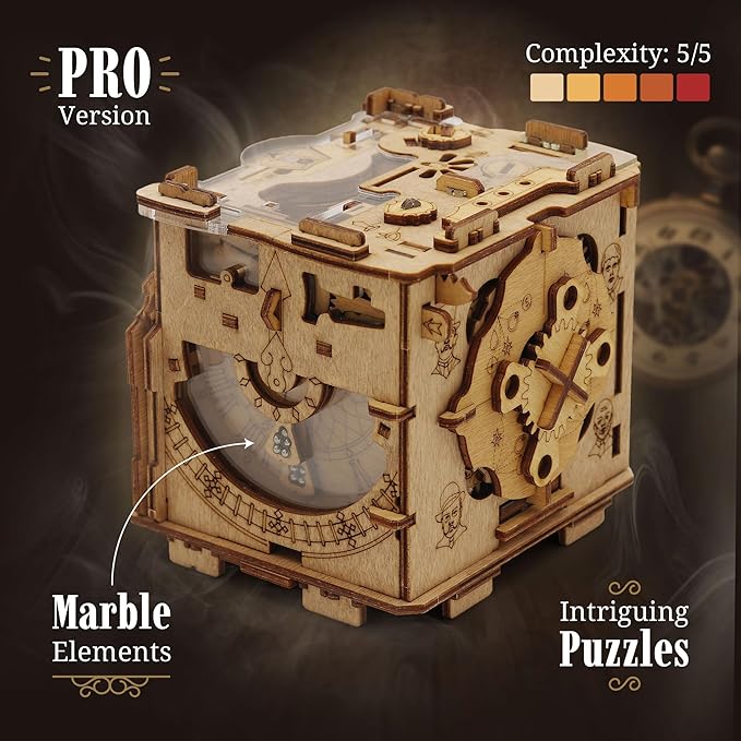 iDventure Cluebox PRO - Sherlock's Camera - Escape Room Game - sequential Puzzle Box - 3D Wooden Puzzle for Adults - Brain Teaser - Birthday Gift Gadget for Men and Women - Money Box-BubblyBeeBaby