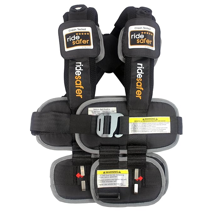 Large Black, Lightweight, Compact, Portable Car Seat - Perfect for Travel and Everyday Child Safety-BubblyBeeBaby