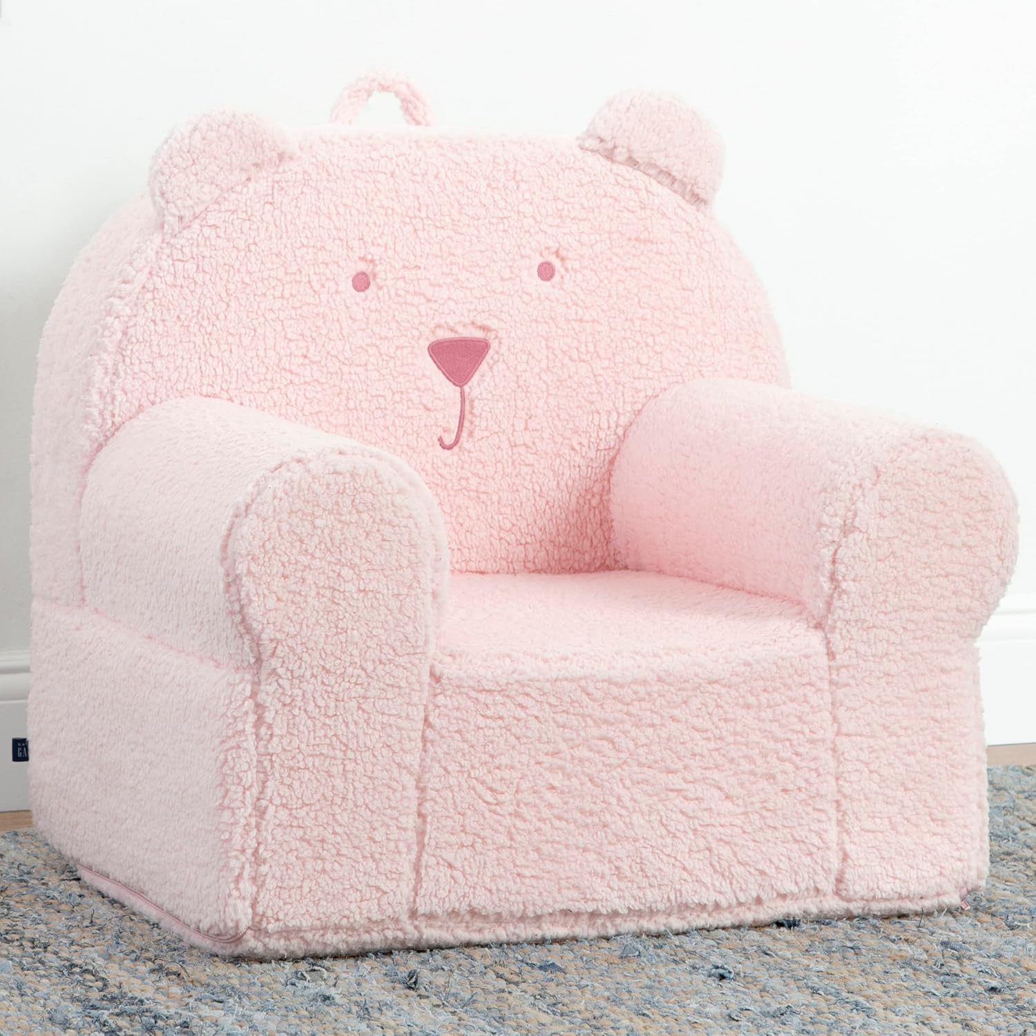 GAP babyGap Sherpa Bear Chair - Greenguard Gold Certified, Blush