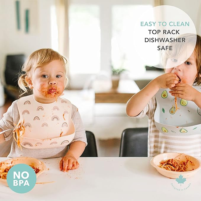 Loulou Lollipop Soft, Waterproof Silicone Feeding Bib for Babies and Toddlers-BubblyBeeBaby