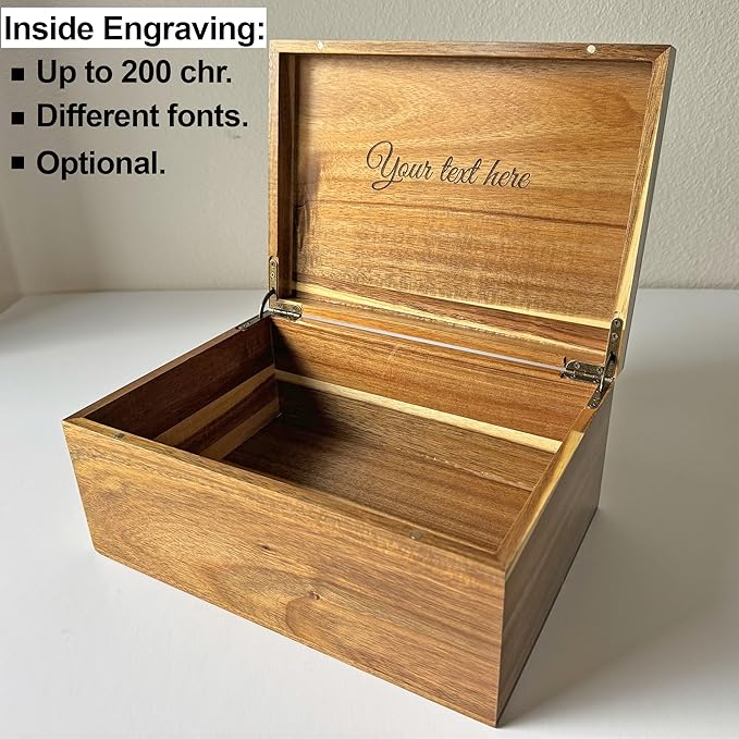 Happy Retirement Box for Memories - Never Underestimate the Difference You Made Retirement Gift for Teacher, Engraved Keepsake Box, A Truly Great Teacher Farewell Gift, Memory Chest, 11 x 8 x 4.75 in-BubblyBeeBaby