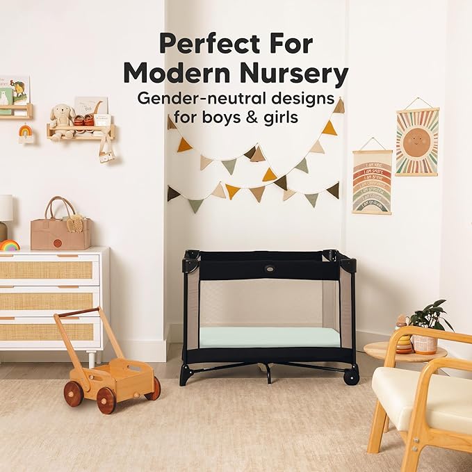 KeaBabies 2-Pack Organic Crib Sheets for Boys, Girls - 52x28 Fitted Crib Mattress Sheet Neutral, Breathable Jersey Cotton Cover for Baby Bed, Toddler Mattress, Soft & Cute Prints (Cove)-BubblyBeeBaby