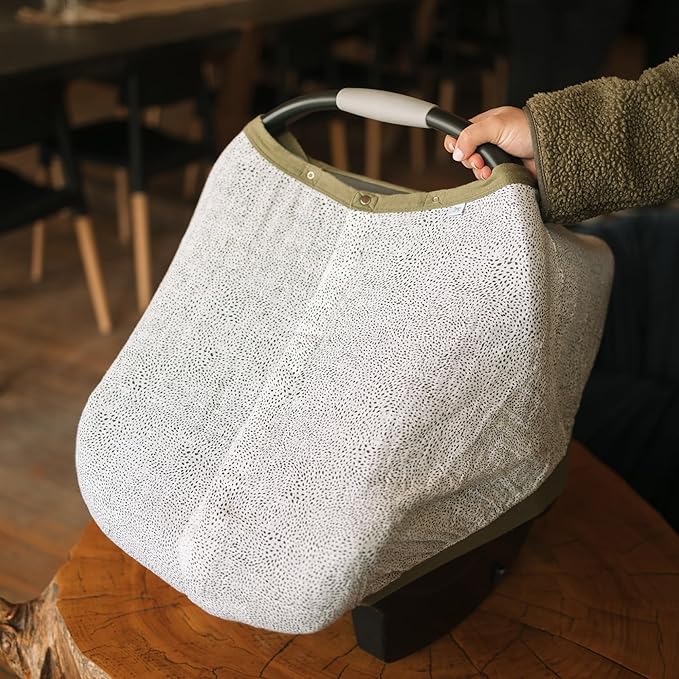 Little Unicorn Breathable Car Seat Canopy | Magnetic Closure Cover & Universal Fit | Protection & Privacy for Baby (Green Seed)-BubblyBeeBaby